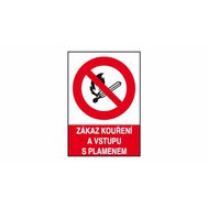 ZÁKAZ KOUŘENÍ A VSTUPU S PLAMENEM - TABULKA