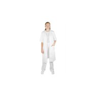 Dámský bílý lékařský plášť s krátkým rukávem