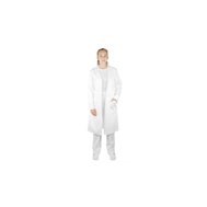 Dámský bílý lékařský plášť s dlouhým rukávem