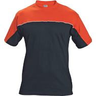 EMERTON triko s krátkým rukávem, černá/oranžová